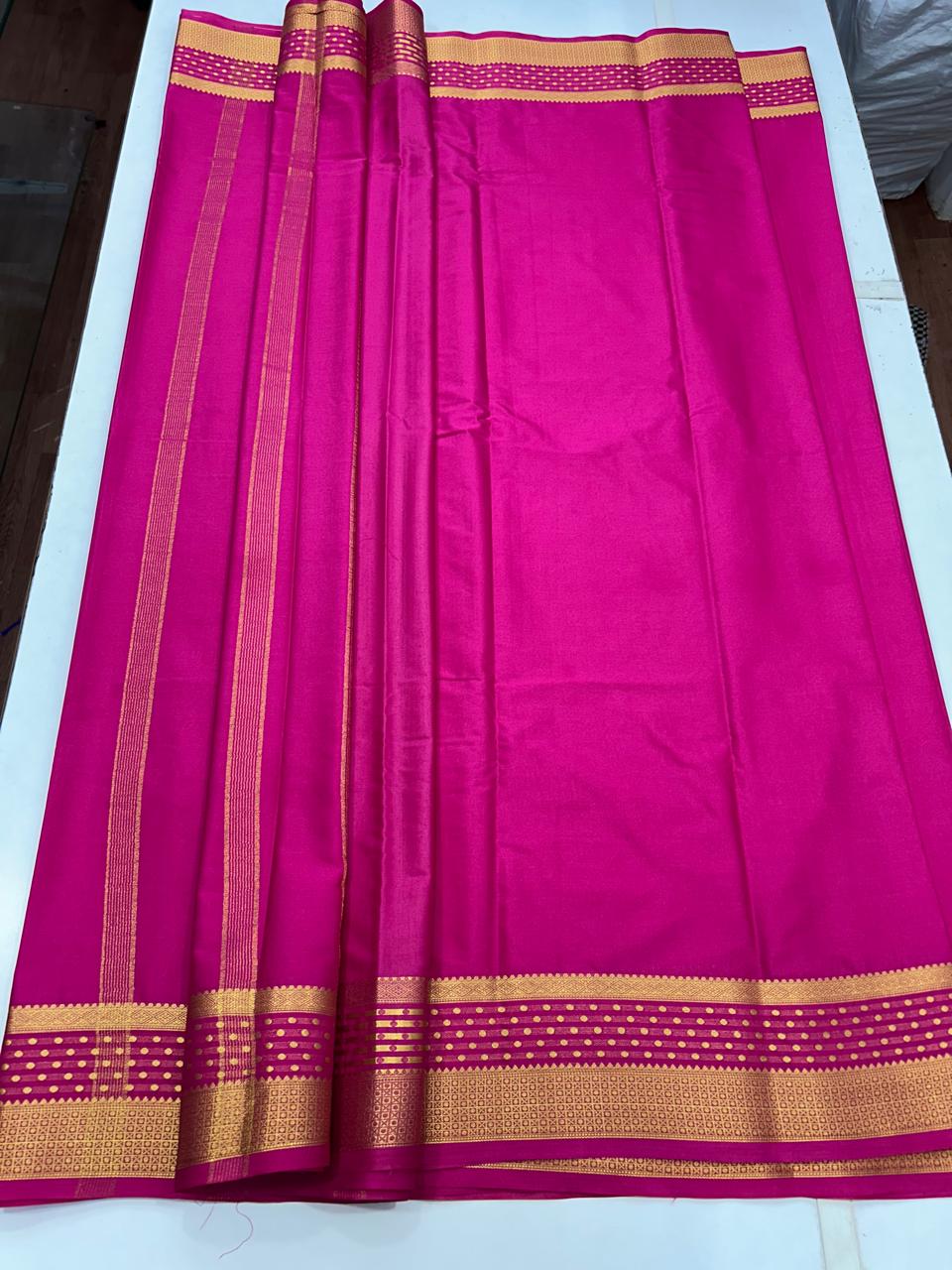 Mysore Crepe Pure Border Self Saree (2567)