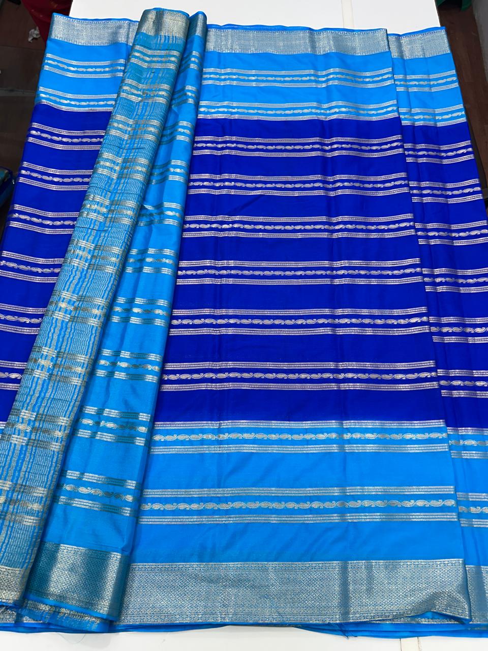 Mysore Crepe Big Border Saree (2598)