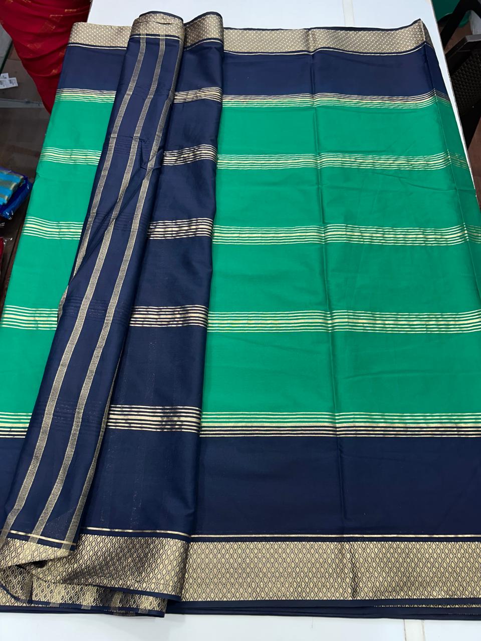 Mysore Crepe Lines Saree (2600)