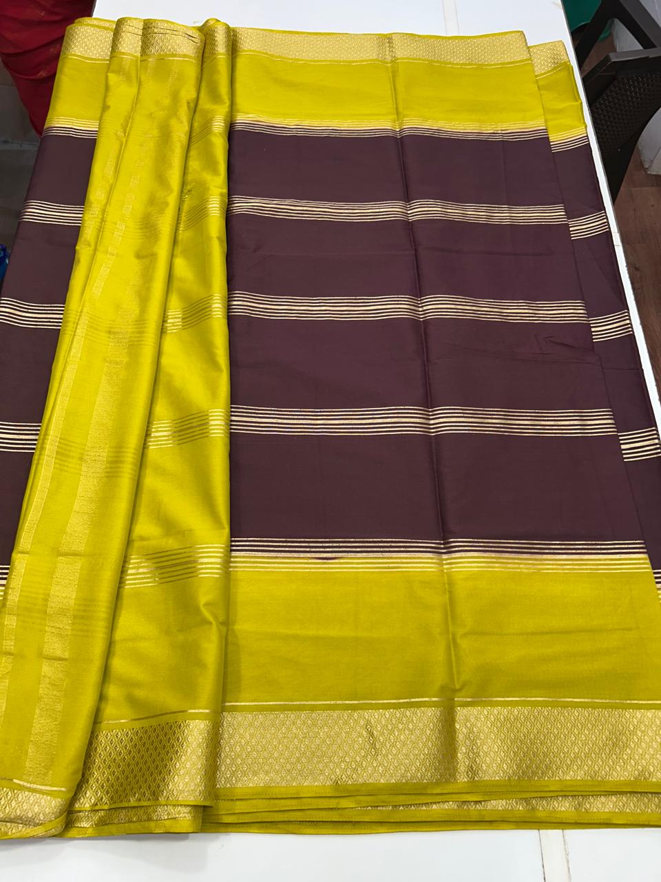 Mysore Crepe Lines Saree (2600)