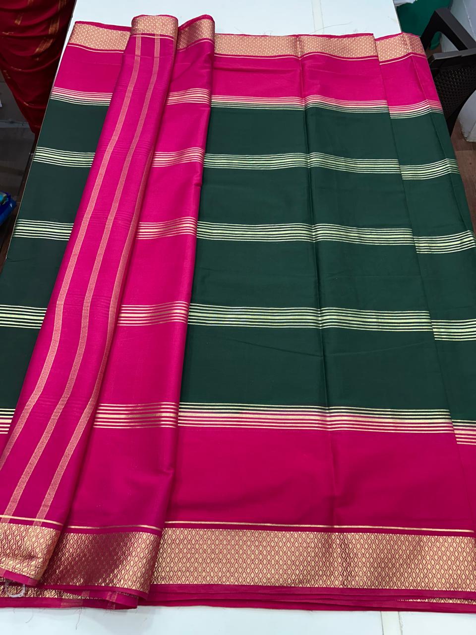 Mysore Crepe Lines Saree (2600)