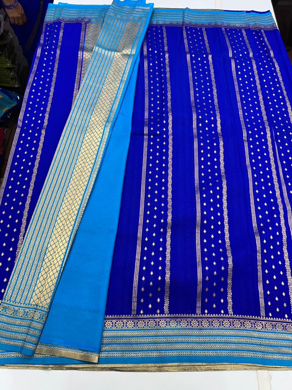Georgette Body Lines Butta Saree (2613B)