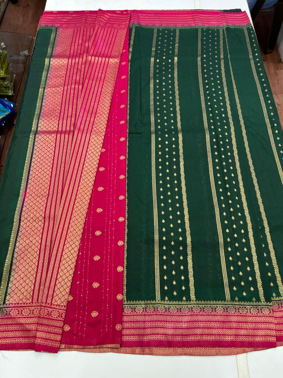 Georgette Body Lines Butta Saree (2613B)