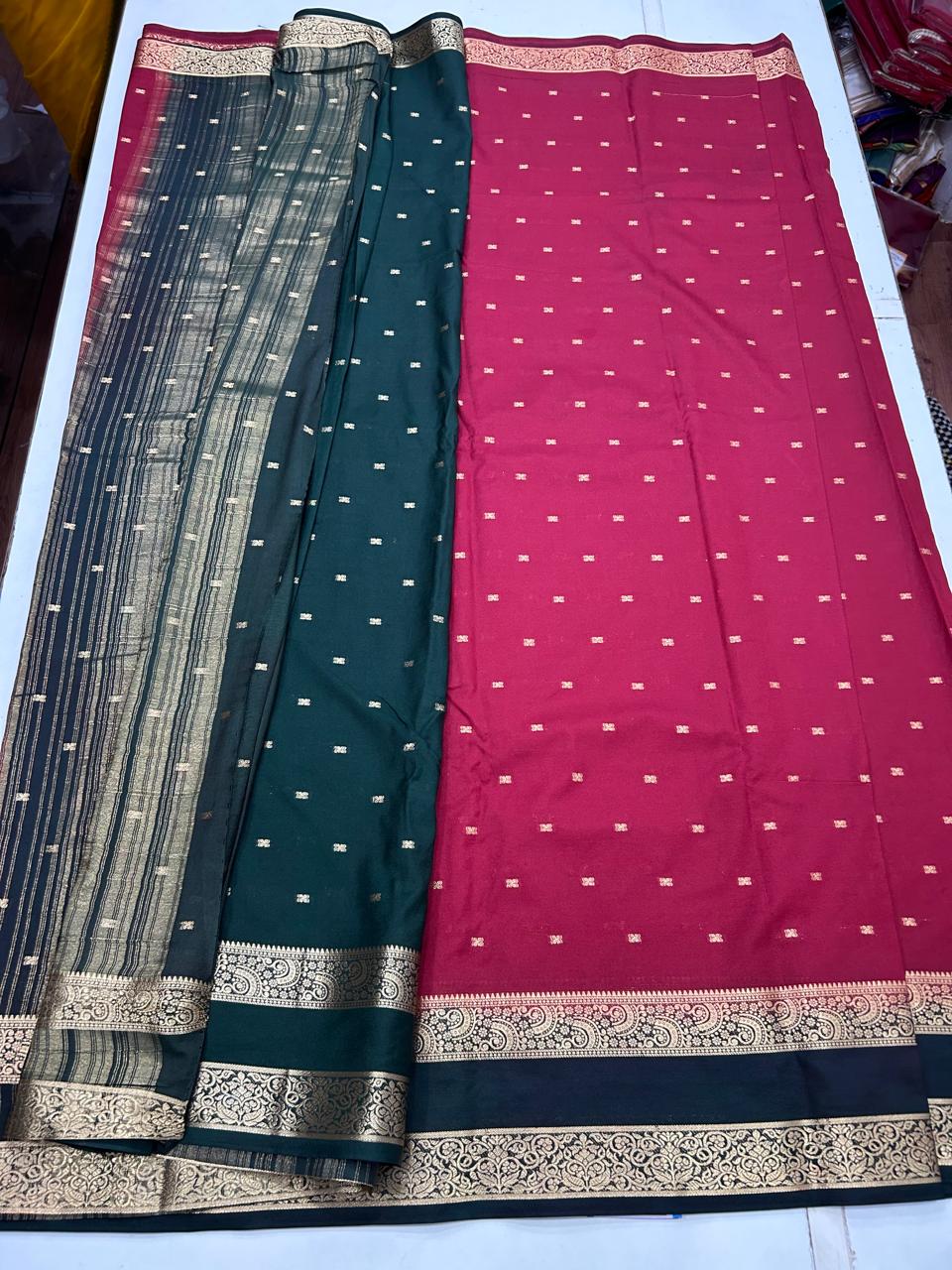 Mysore Crepe 2D Butta Saree (2634)