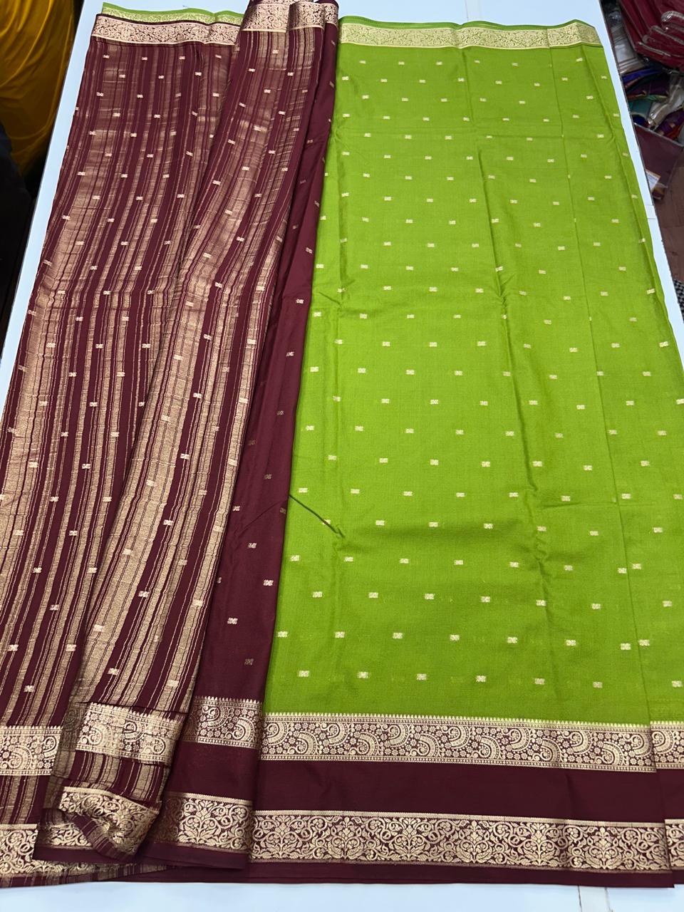 Mysore Crepe 2D Butta Saree (2634)
