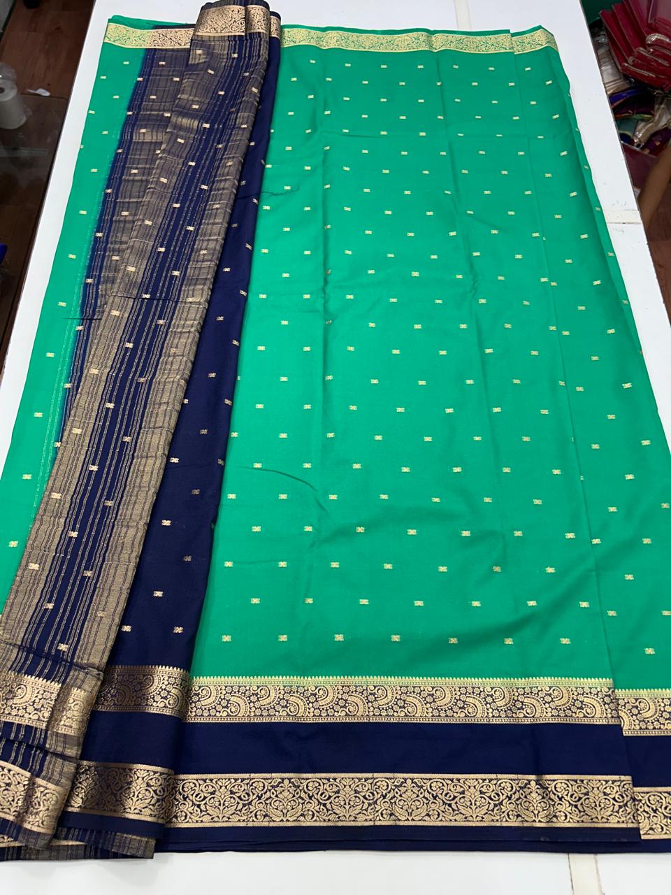 Mysore Crepe 2D Butta Saree (2634)