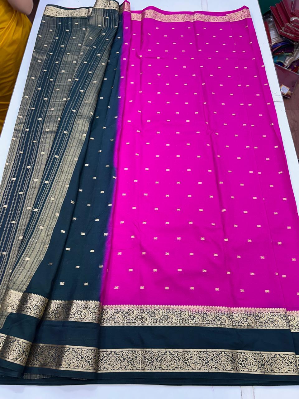 Mysore Crepe 2D Butta Saree (2634)