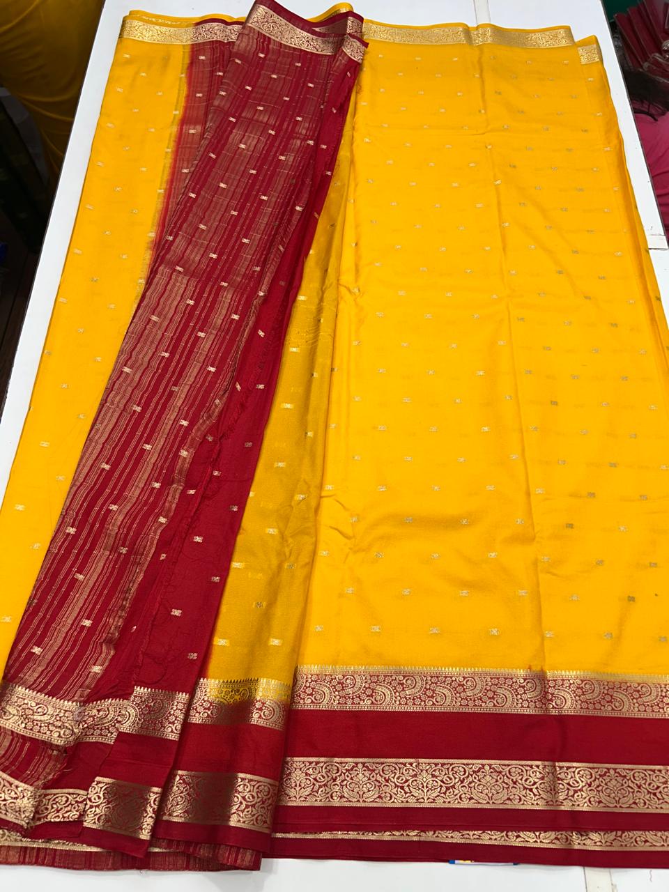 Mysore Crepe 2D Butta Saree (2634)