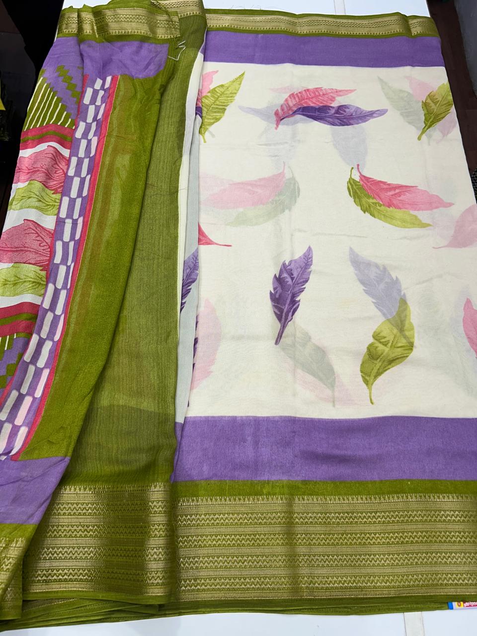 Georgette 3D Digital Print Saree (2580)