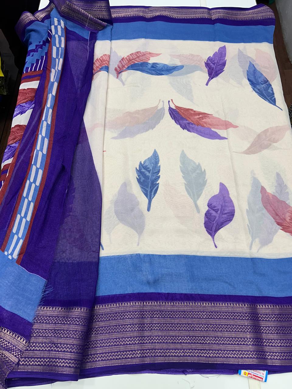 Georgette 3D Digital Print Saree (2580)