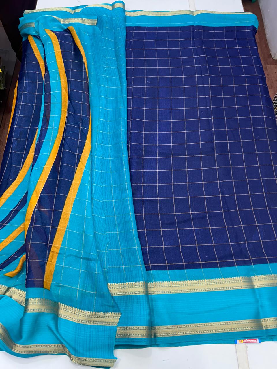 Fancy Georgette Checks Saree (2519)