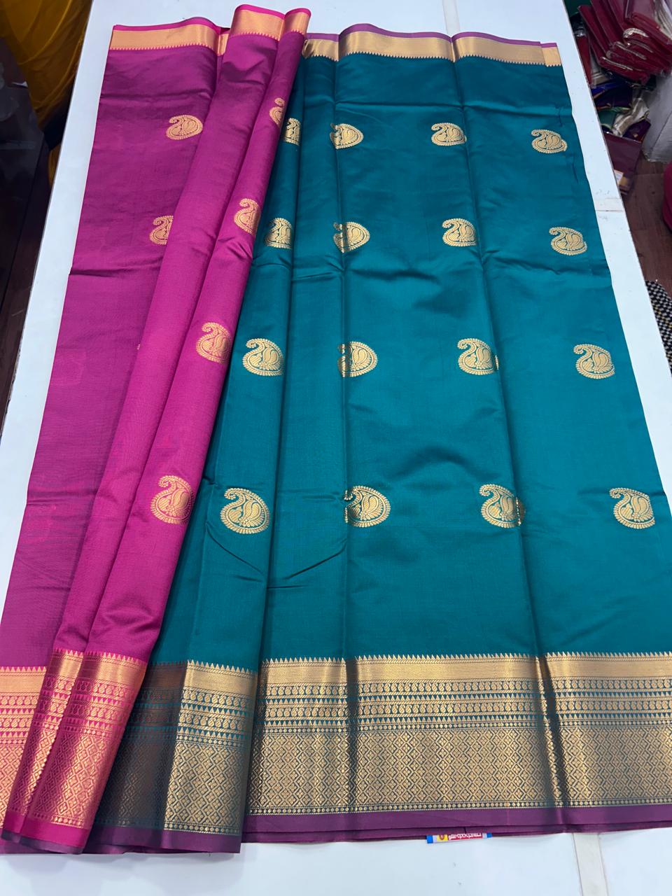 Semi Silk Butta Leechi Saree (2630)