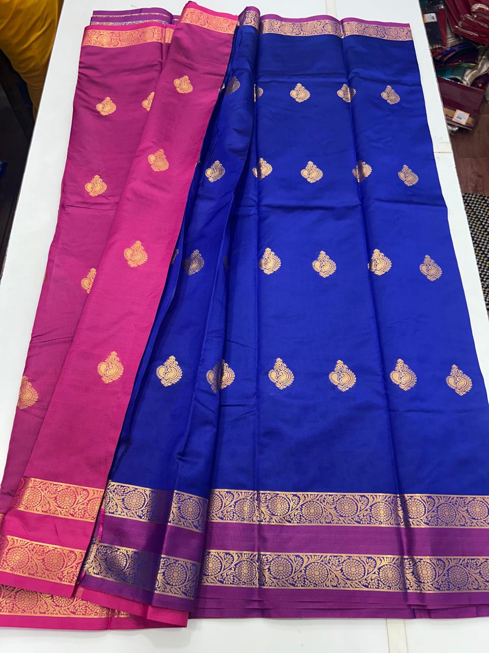 Semi Silk Butta Leechi Saree (2630)