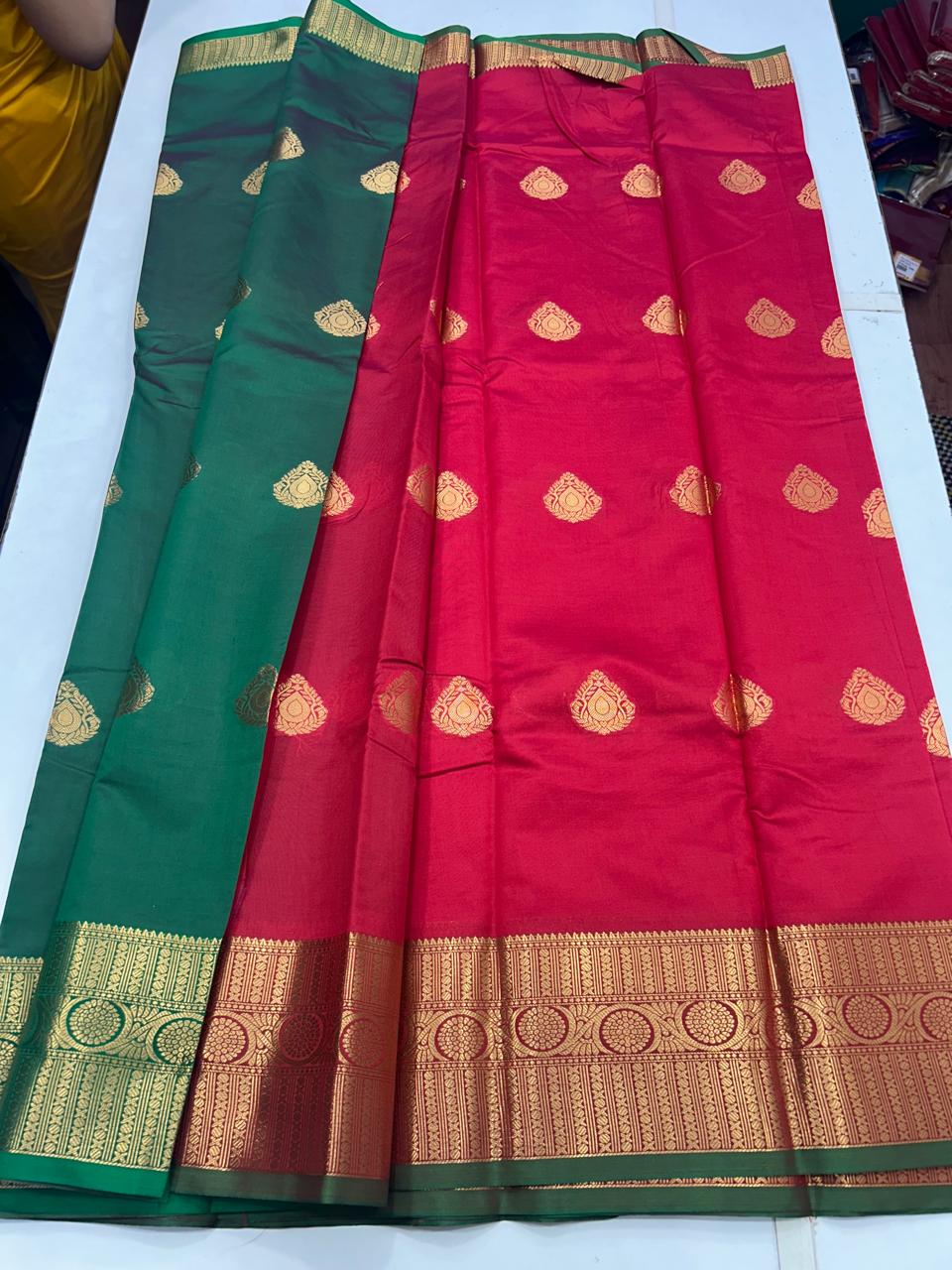 Semi Silk Butta Leechi Saree (2630)