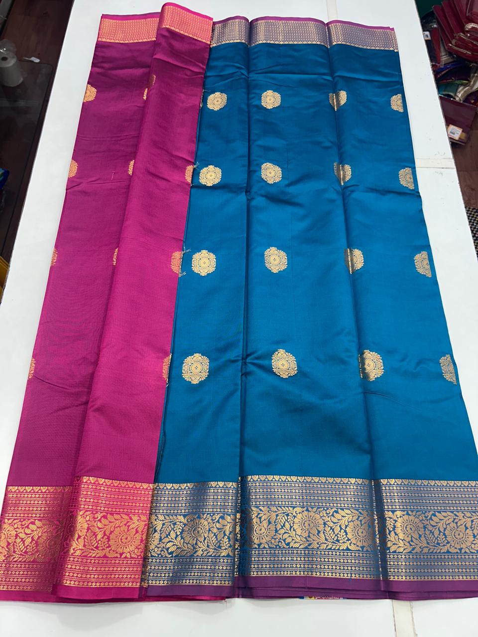 Semi Silk Butta Leechi Saree (2630)