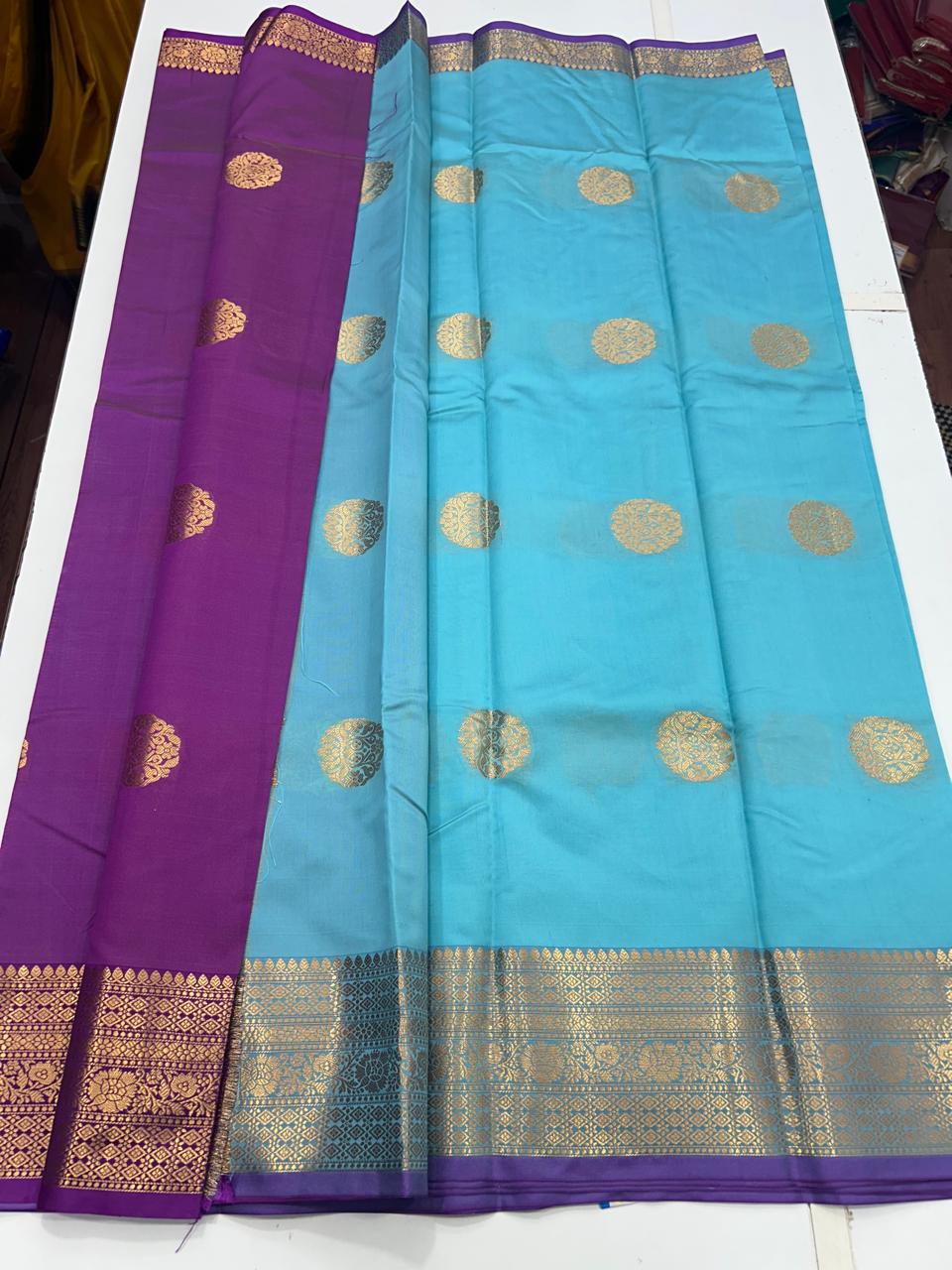 Semi Silk Butta Leechi Saree (2630)