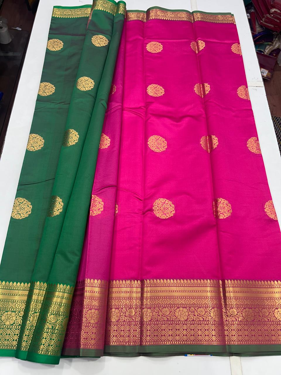 Semi Silk Butta Leechi Saree (2630)