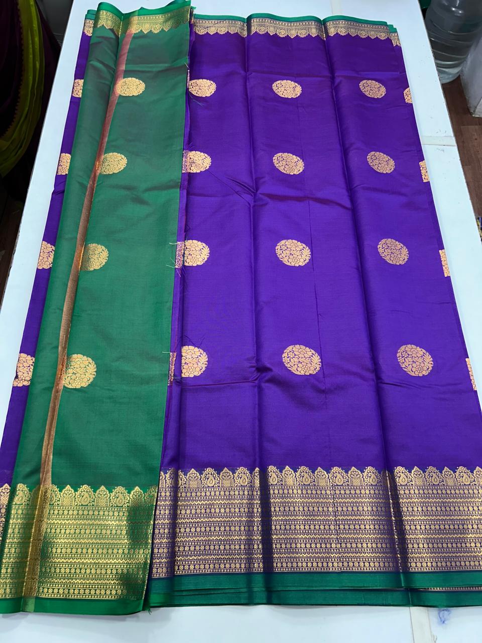 Semi Silk Butta Leechi Saree (2630B)