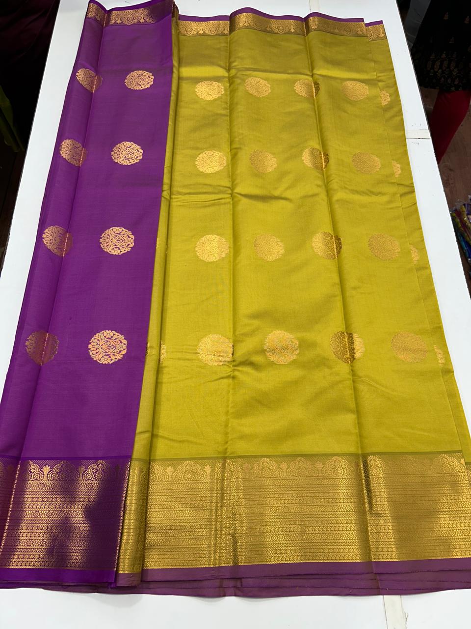 Semi Silk Butta Leechi Saree (2630B)