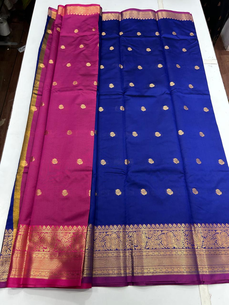 Semi Silk Butta Leechi Saree (2630B)
