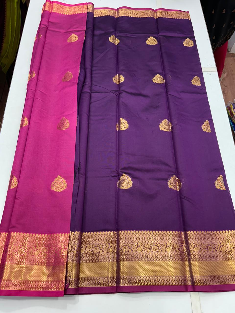 Semi Silk Butta Leechi Saree (2630B)