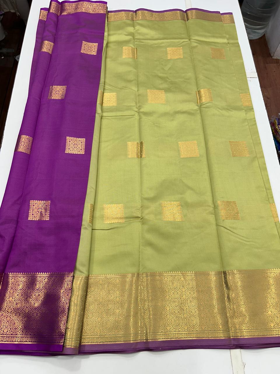 Semi Silk Butta Leechi Saree (2630B)