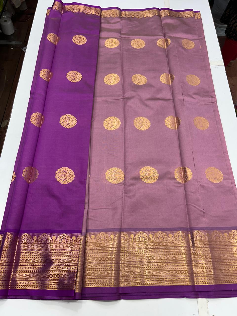 Semi Silk Butta Leechi Saree (2630B)