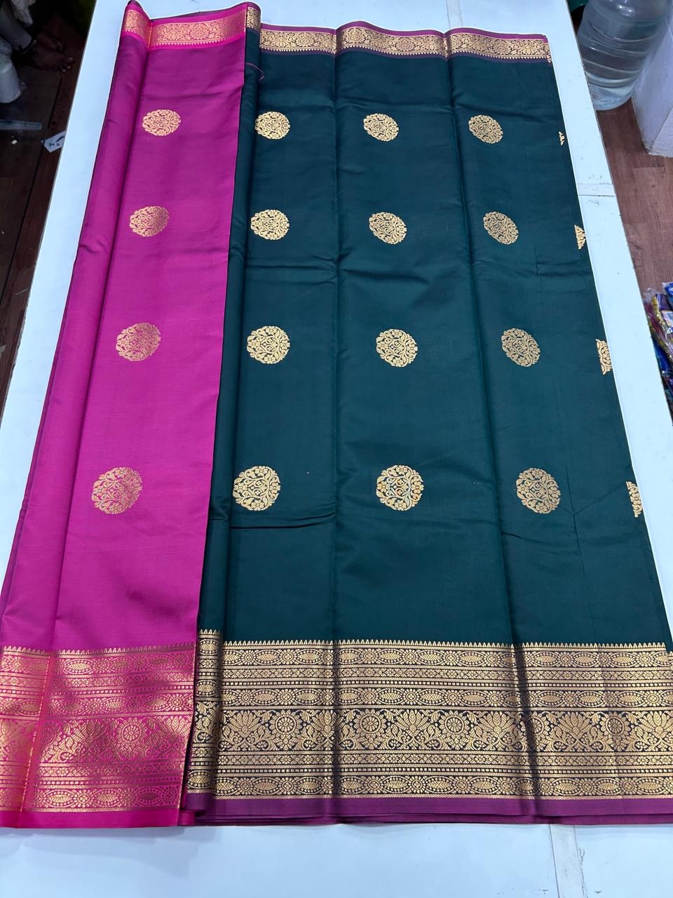 Semi Silk Butta Leechi Saree (2630B)