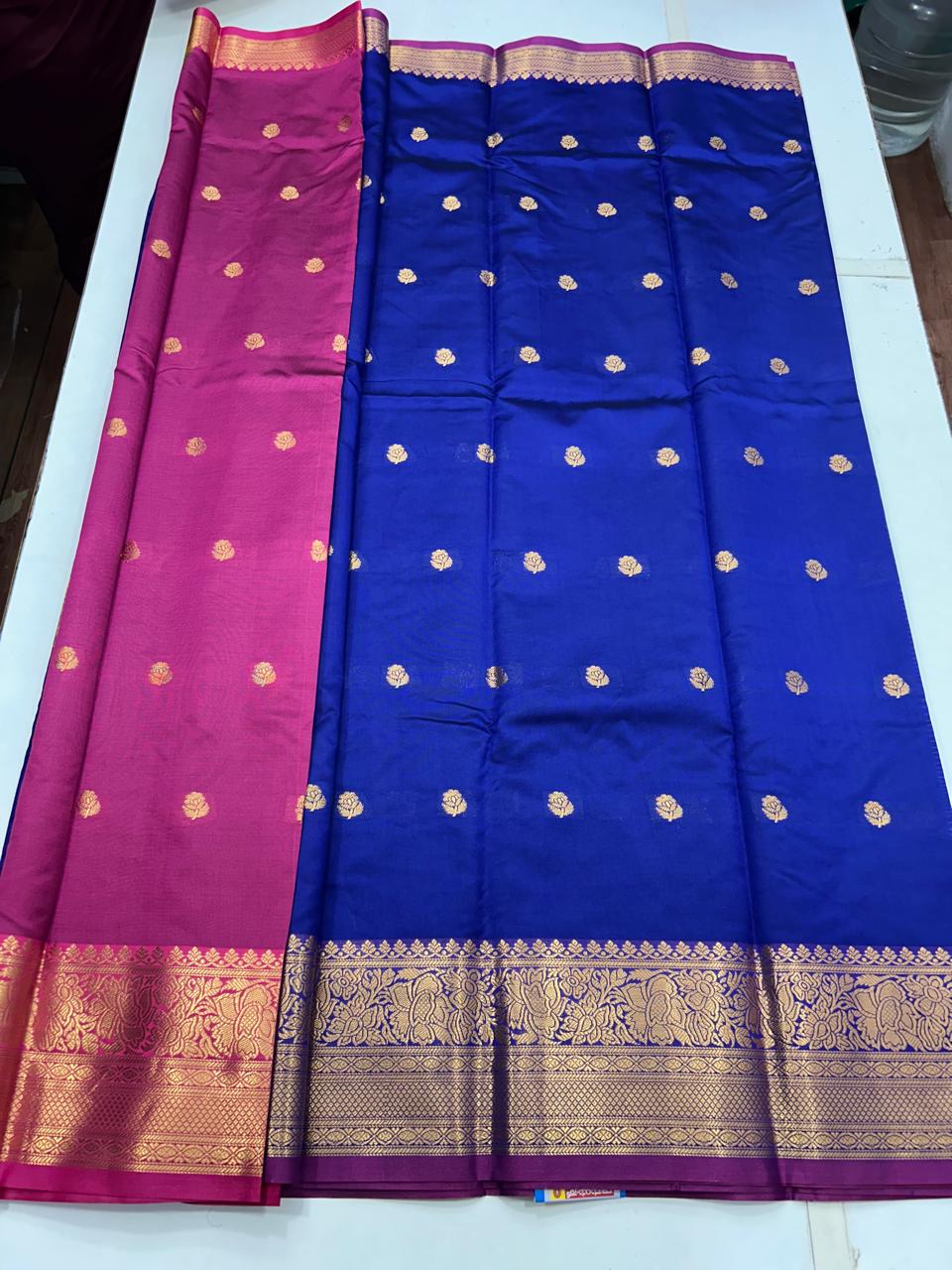 Semi Silk Butta Leechi Saree (2630B)