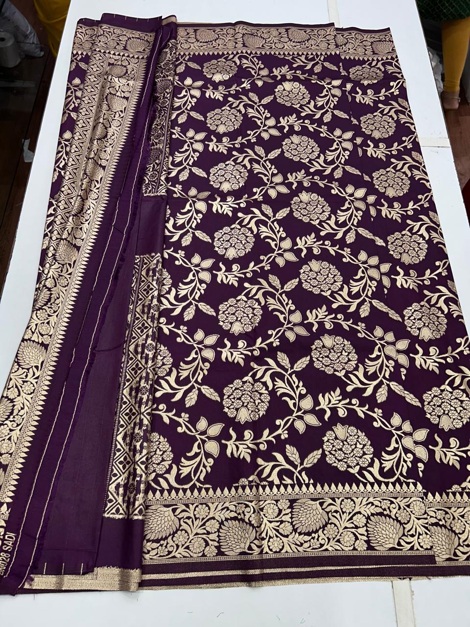 Raw Silk Jal Design Saree (2631)