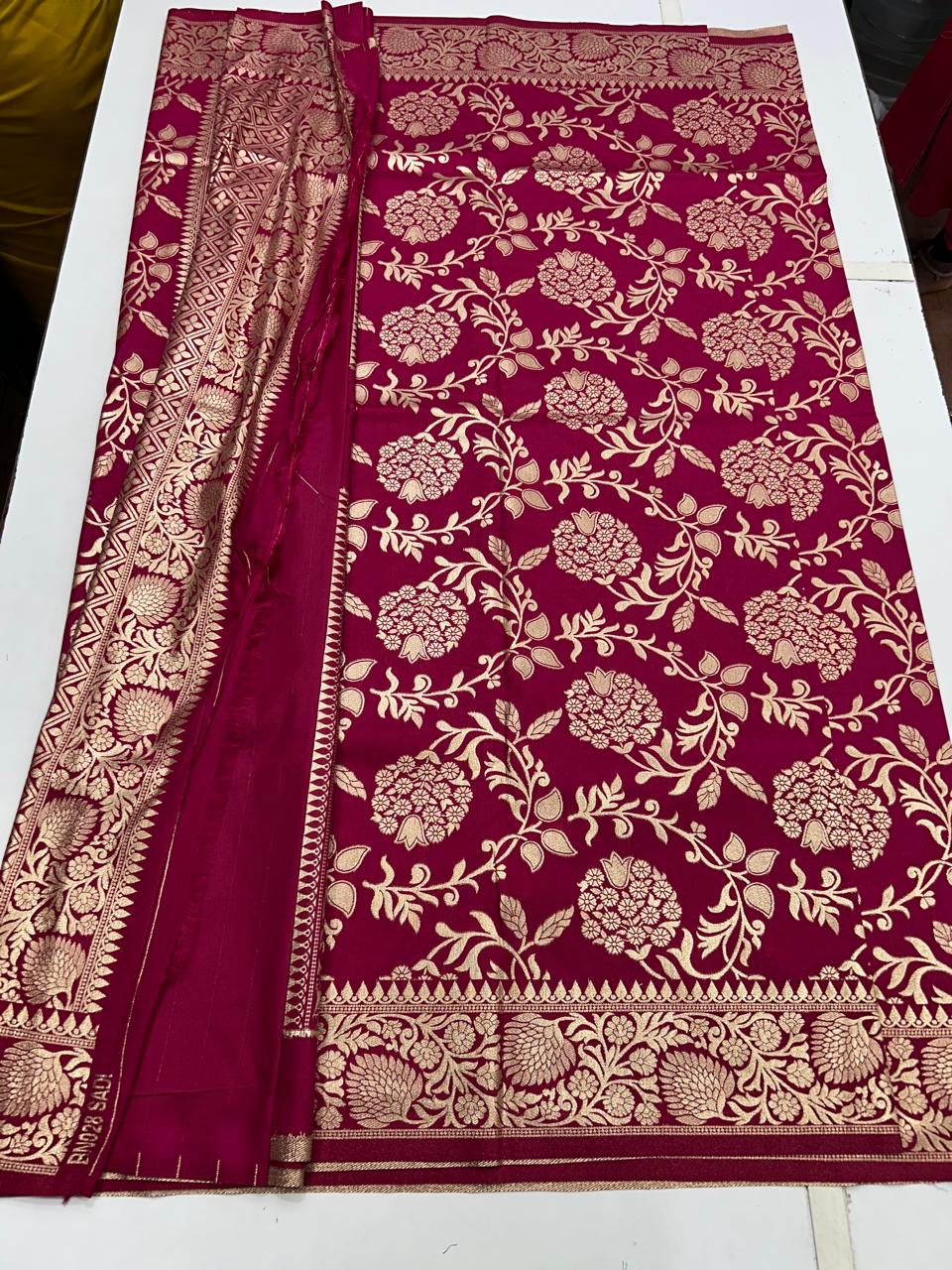 Raw Silk Jal Design Saree (2631)