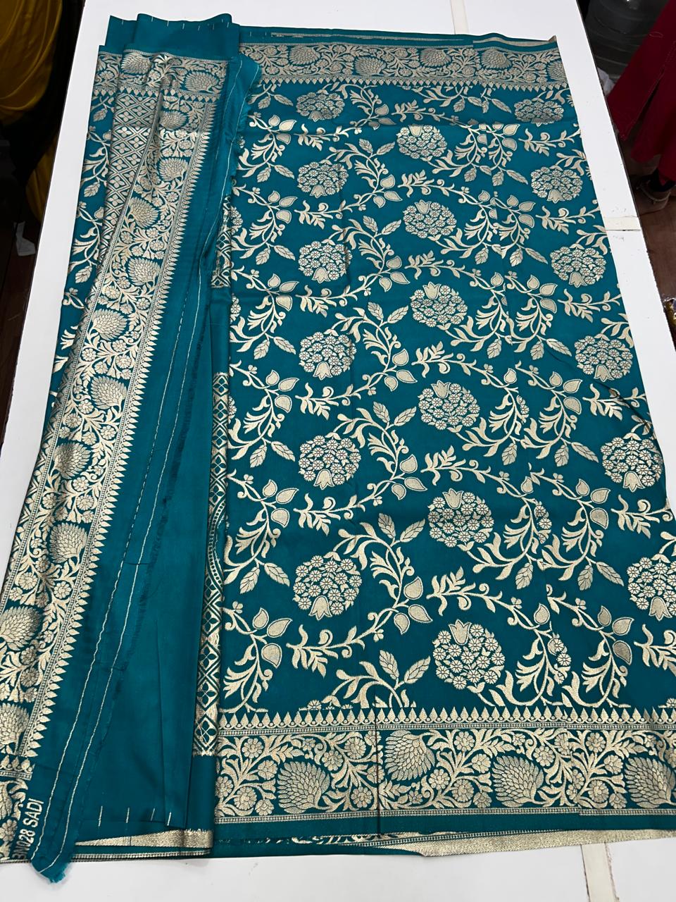 Raw Silk Jal Design Saree (2631)