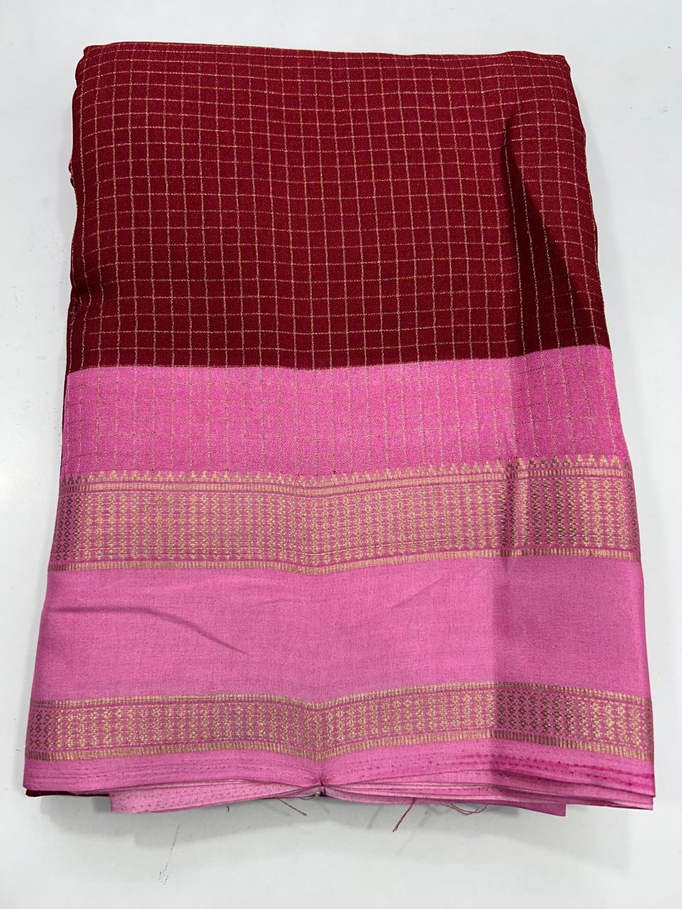 Fancy Georgette Chex Saree (2654)