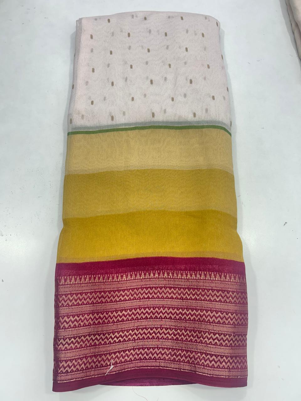 Fancy Georgette 3D Saree (2668)