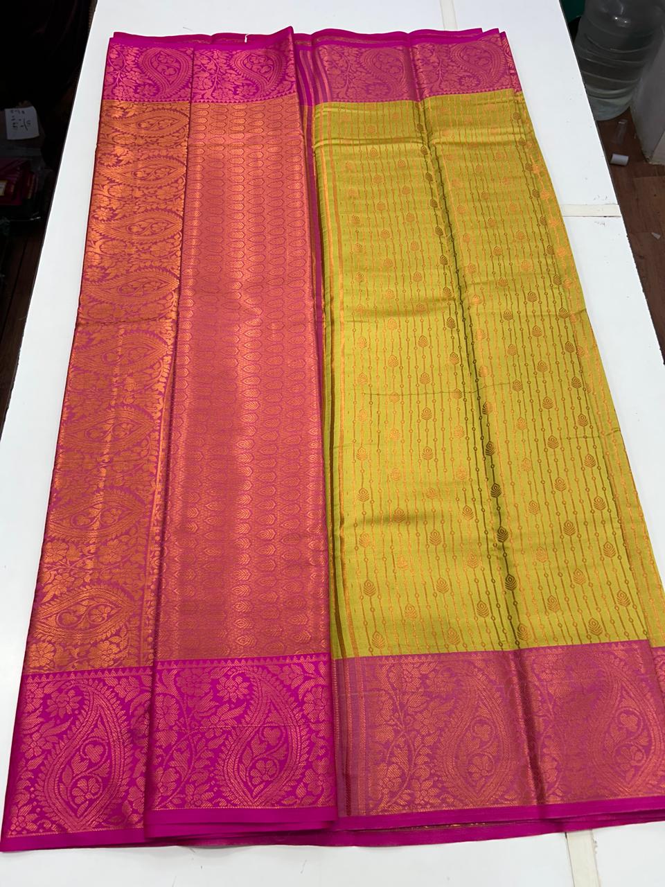 Semi Silk Border Saree (2528A)