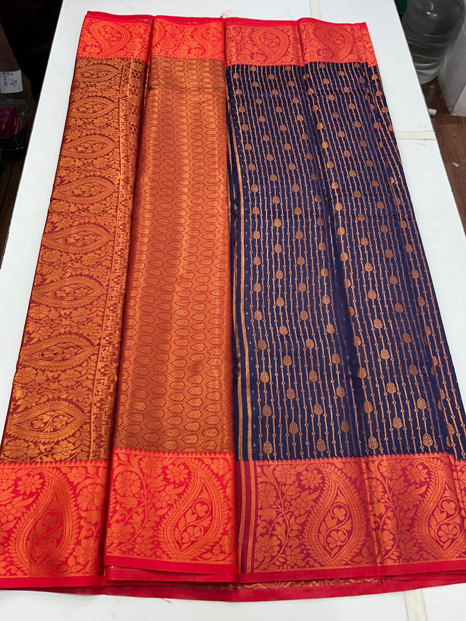 Semi Silk Border Saree (2528A)