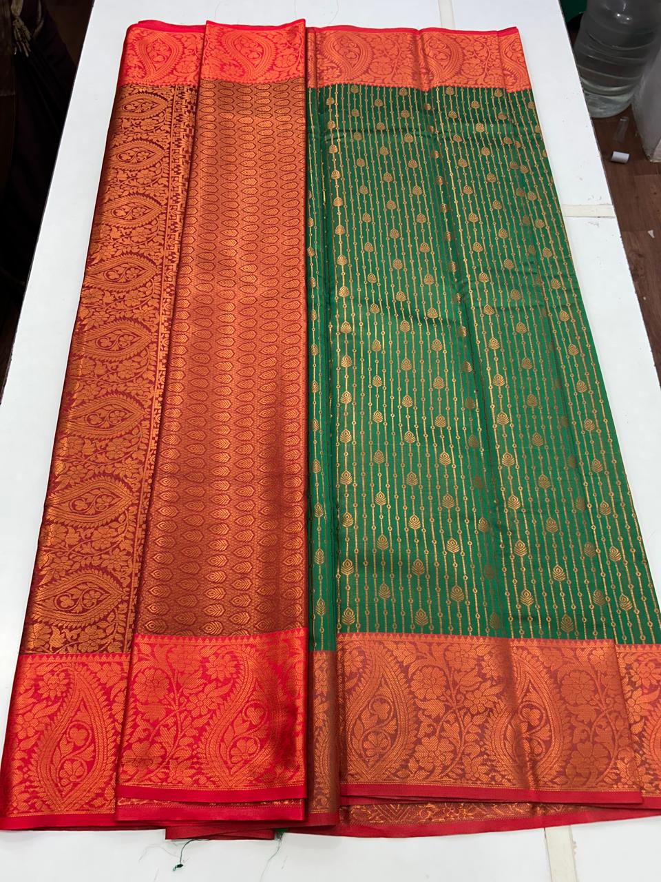 Semi Silk Border Saree (2528A)