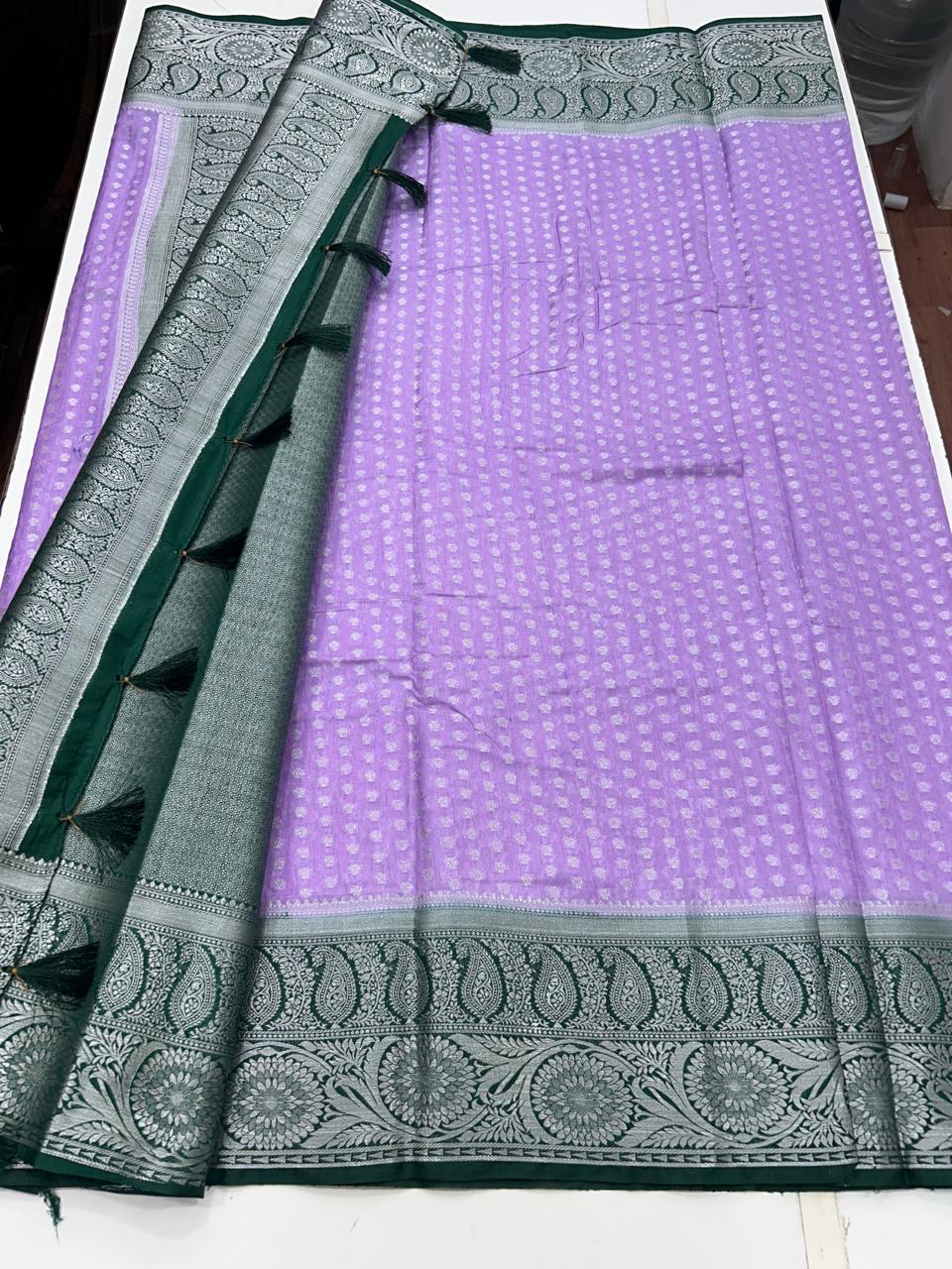 Cotton Silk Border Saree (2596)