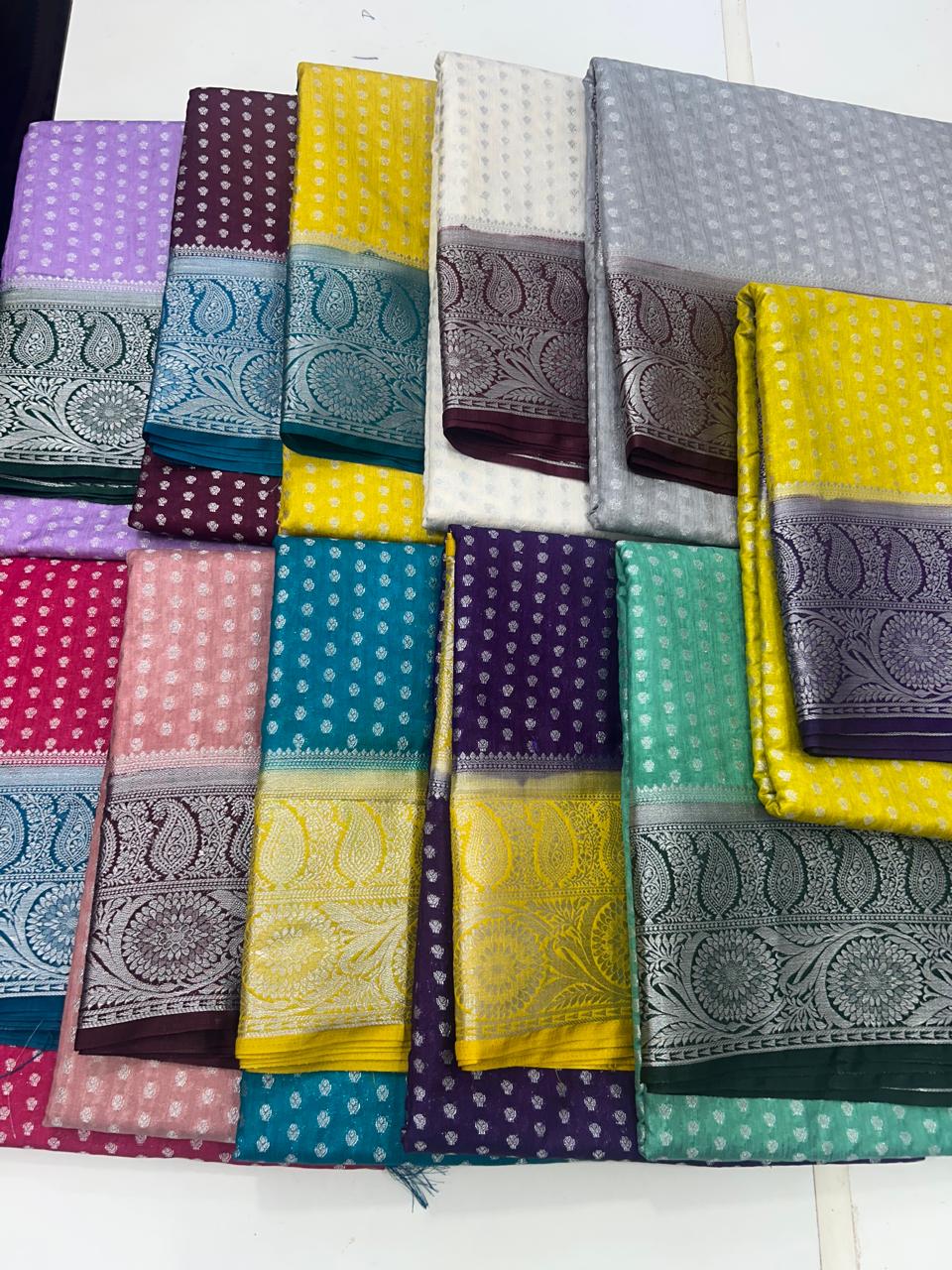 Cotton Silk Border Saree (2596)