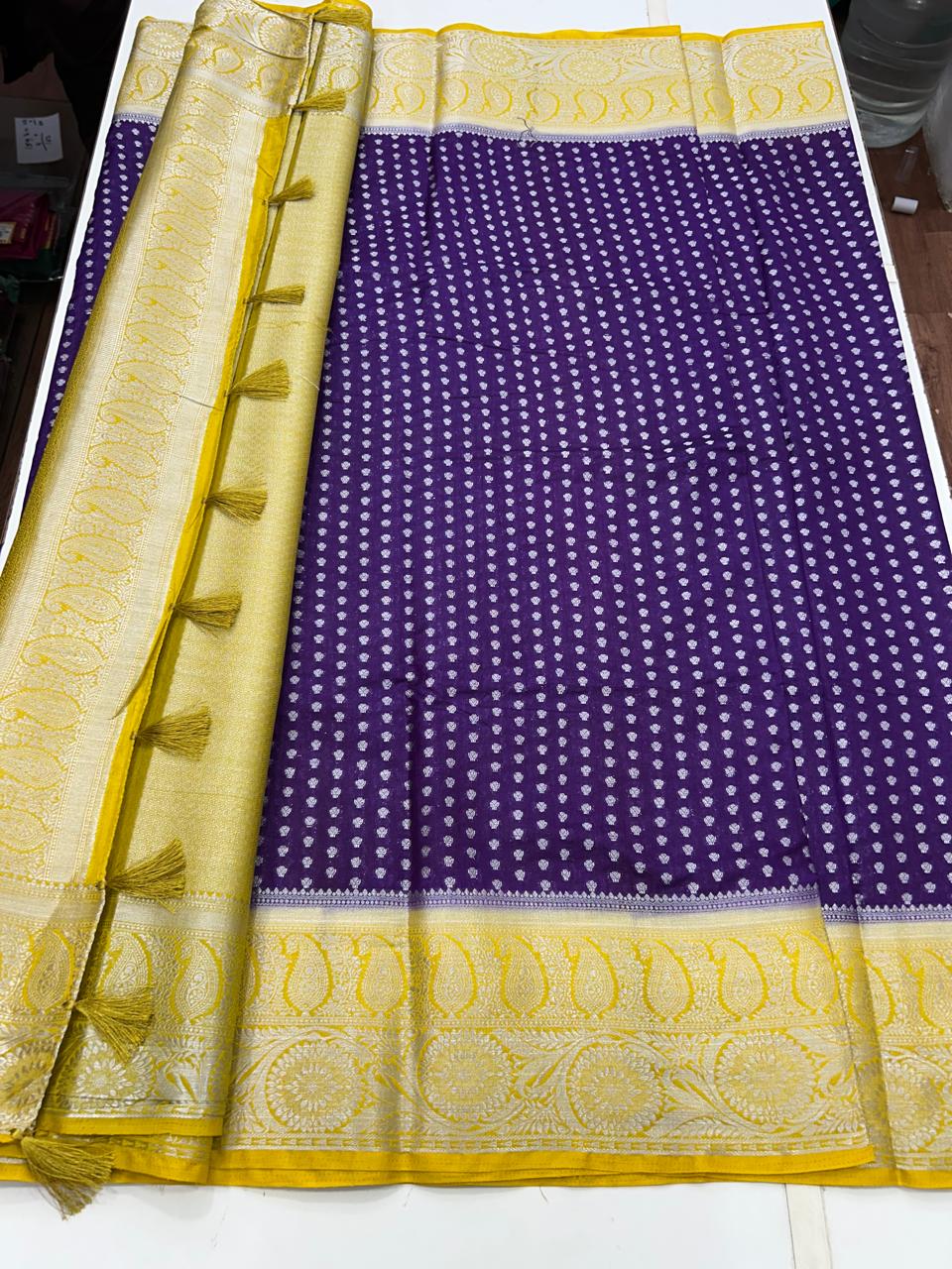 Cotton Silk Border Saree (2596)