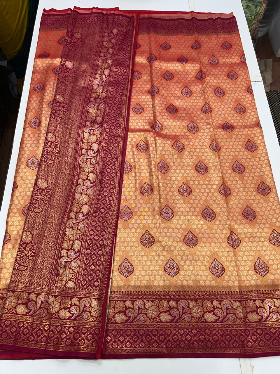 Semi Silk Tissue Meena Saree (2677B)