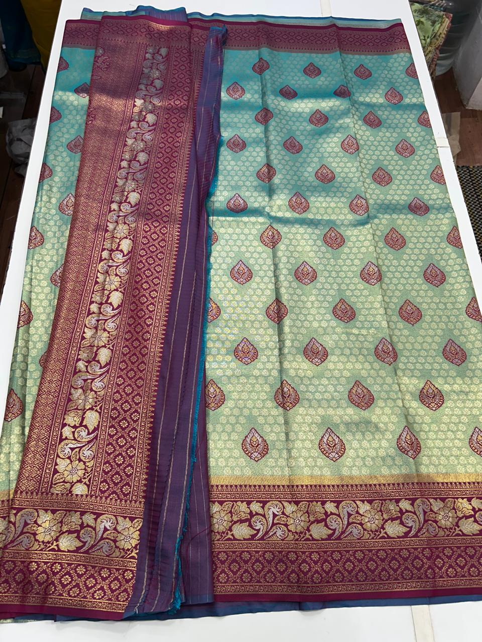 Semi Silk Tissue Meena Saree (2677B)