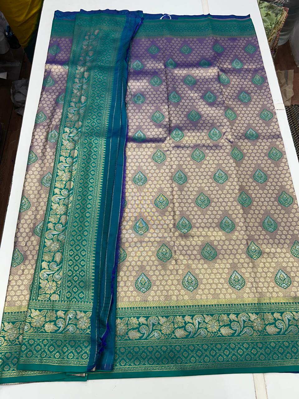 Semi Silk Tissue Meena Saree (2677B)