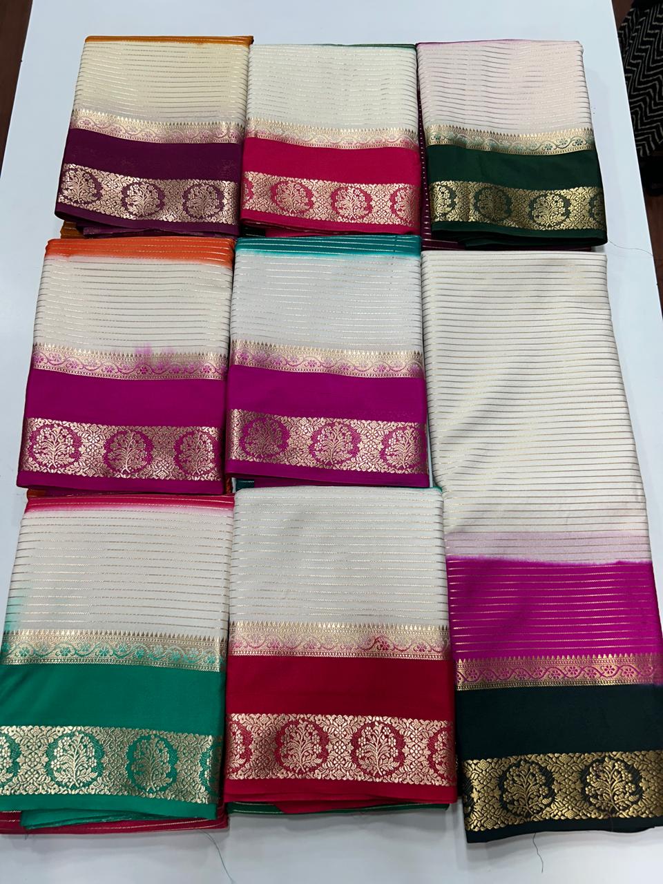 Crepe Georgette 3D Saree (2625B)