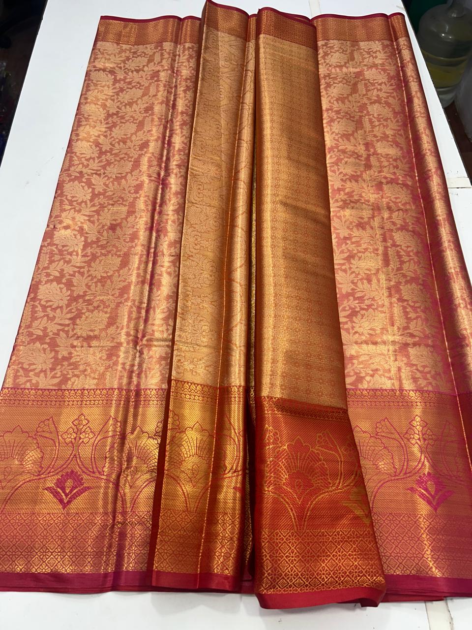 Semi Silk Tissue Jari Brocket Saree (2708A)