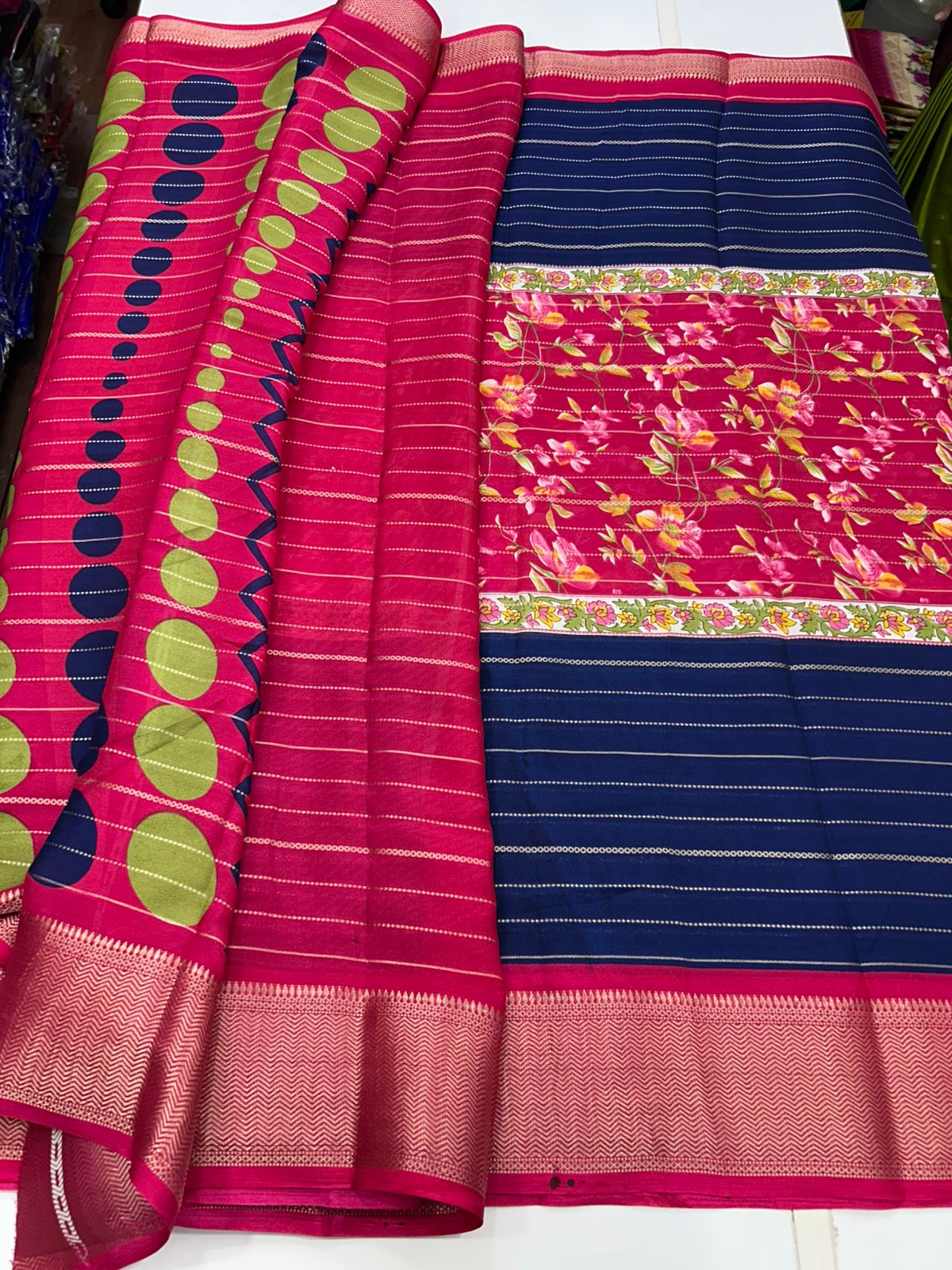 Fancy 3D Digital Print Saree (2695)