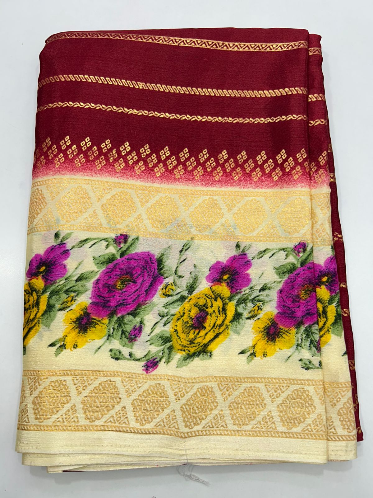 Fancy Digital Print Saree (2575B)