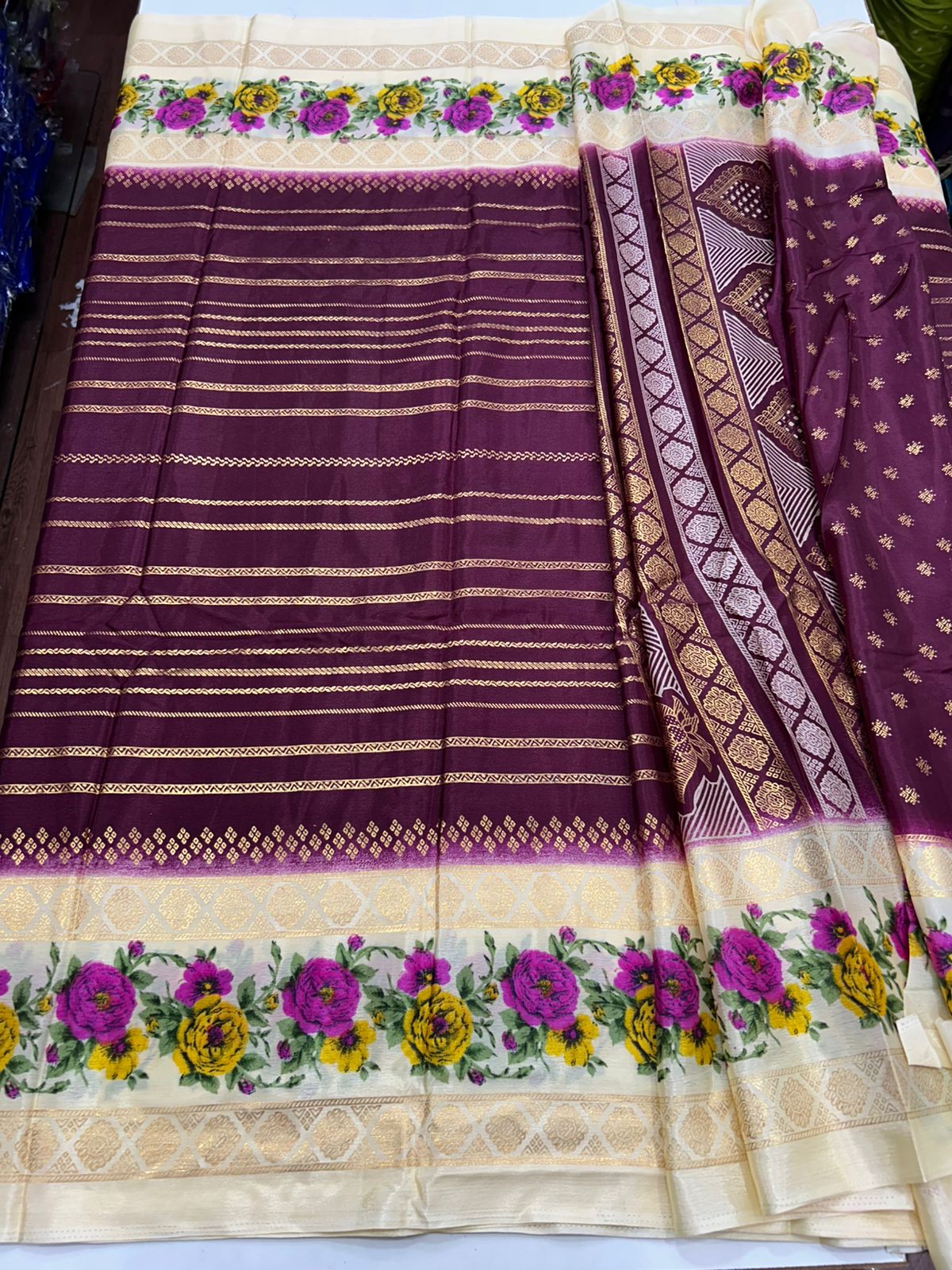 Fancy Digital Print Saree (2575B)
