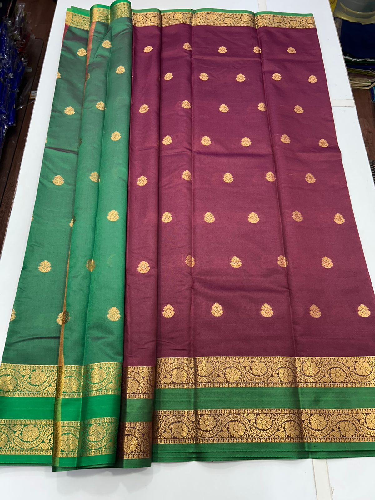 Semi Silk Butta Leechi Saree (2630C)