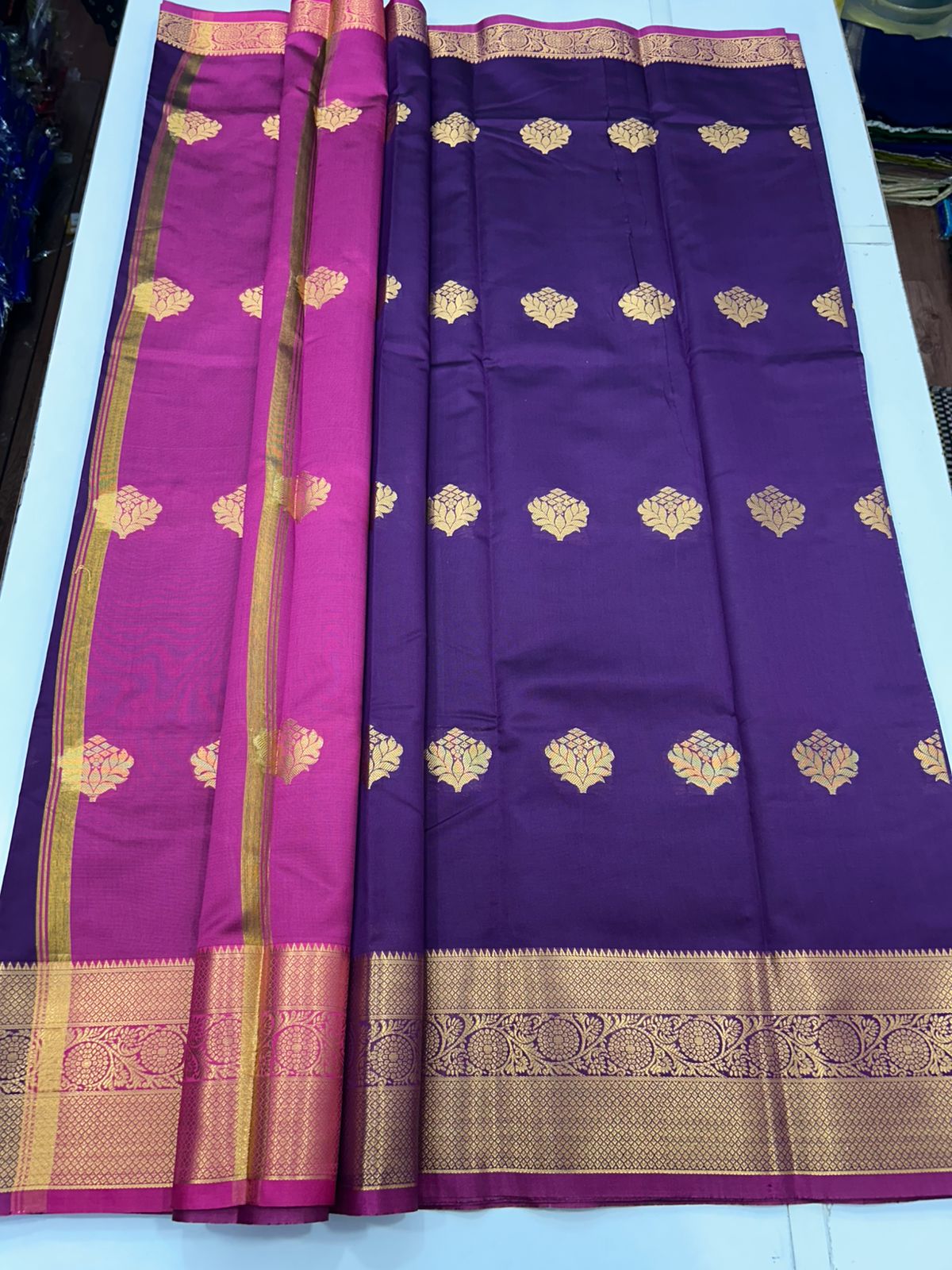 Semi Silk Butta Leechi Saree (2630C)